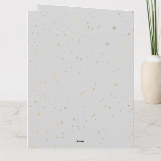 大クリスマスフォトカード折りグリーティングカード カード (裏面)