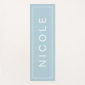 大クールプリントの名前の青 ヨガマット (正面)