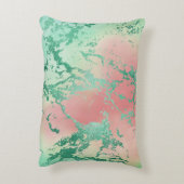 大クール理石 | ラブリーパステルコーラルアンドグリーングラデーション アクセントクッション (裏面(縦))