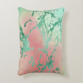 大クール理石 | ラブリーパステルコーラルアンドグリーングラデーション アクセントクッション (正面(垂直))