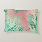 大クール理石 | ラブリーパステルコーラルアンドグリーングラデーション アクセントクッション (裏面)