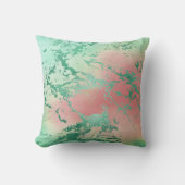 大クール理石 | ラブリーパステルコーラルアンドグリーングラデーション クッション (正面)