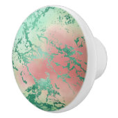 大クール理石 | ラブリーパステルコーラルアンドグリーングラデーション セラミックノブ (右)