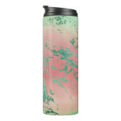 大クール理石 | ラブリーパステルコーラルアンドグリーングラデーション タンブラー (回転右)