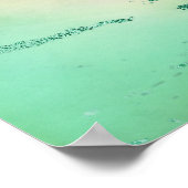 大クール理石 | ラブリーパステルコーラルアンドグリーングラデーション ポスター (角)