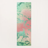 大クール理石 | ラブリーパステルコーラルアンドグリーングラデーション ヨガマット (裏面)
