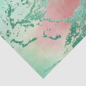 大クール理石 | ラブリーパステルコーラルアンドグリーングラデーション 薄葉紙 (詳細)