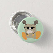 大クール鹿の小さな怪物 – - – 大きな足ボタン 缶バッジ (正面&裏面)