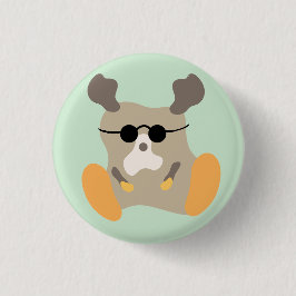 大クール鹿の小さな怪物 – - – 大きな足ボタン 缶バッジ