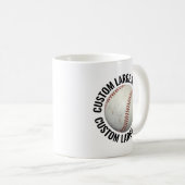 大サイズのテキスト 11oz オーダーメイド 野球 マグカップ (正面右)