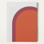 大シンプルモノグラムスタイリッシュイニシャル付きアーチ プランナー手帳 (裏面)