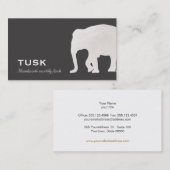 大シンプル象ブラックビジネスカード 名刺 (正面/裏面)