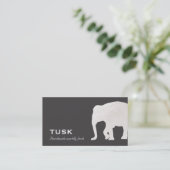 大シンプル象ブラックビジネスカード 名刺 (スタンド正面)
