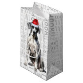 大スタイリッシュきなダンとウーフワードアートクリスマス スモールペーパーバッグ (正面アングル)