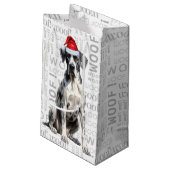 大スタイリッシュきなダンとウーフワードアートクリスマス スモールペーパーバッグ (裏面アングル)