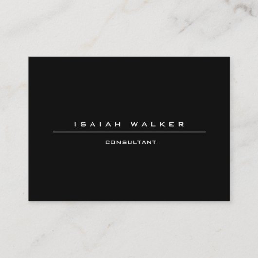 大スタイリッシュ質平野ユニーク特殊白黒 名刺 (正面)