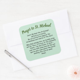 大ステッカー祈りの言葉サンミカエル・ザ・アーチャンゲル スクエアシール