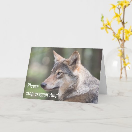 大ストップげさな、狼の叫びを上げた少年のように カード (黄色い花)