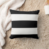大ストライプ白黒 クッション (ブランケット)