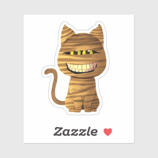 大スマイルのミイラ猫 シール (シート)