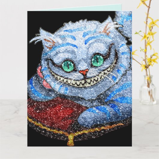 大スマイル笑顔の猫オーバーサイズ誕生日カード カード (黄色い花)