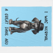 大ダネパピーおもしろい フリースブランケット (正面(横))