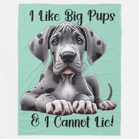 大ダネパピー フリースブランケット (正面)