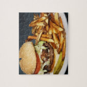 大ダブルハーフパウンドバーガーとコーラ ジグソーパズル (縦)