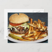 大ダブルハーフパウンドバーガーとコーラ ポストカード (正面/裏面)