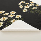 大デイジー毛布 – 居心地の良いフローラスロー、ヴィンテージ シェルパブランケット (3/4)