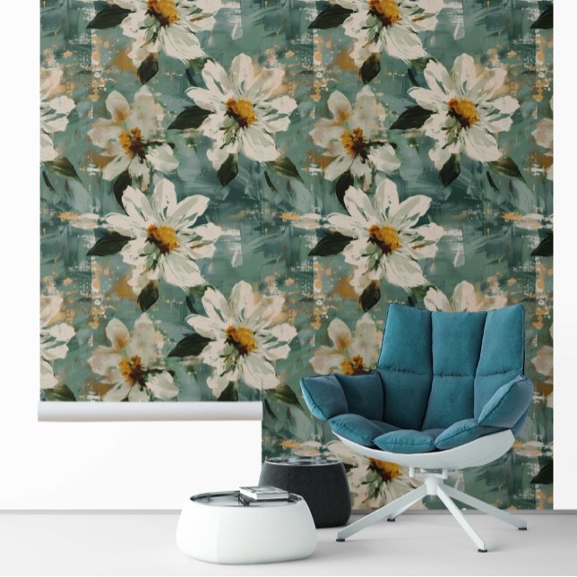 大デイジー白花フローラ 壁紙 (クリエイターアップロード済み)