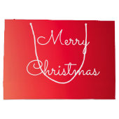 大デザイナークリスマスギフトトートバッグ ラージペーパーバッグ (裏面)