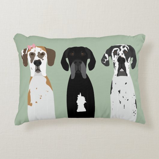 大デーン犬 アクセントクッション (正面)