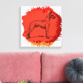 大デーン犬 キャンバスプリント (インサイチュ (リビング))