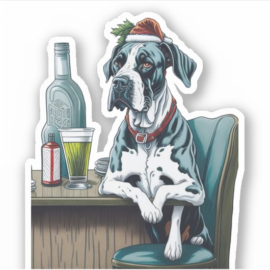 大デーン犬 シール (正面)