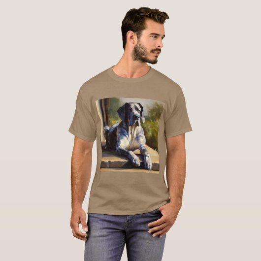 大デーン犬 Tシャツ (正面フル)