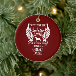 大ドーン犬の守護天使 セラミックオーナメント
