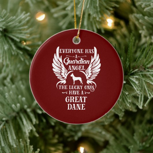 大ドーン犬の守護天使 セラミックオーナメント (ツリー)