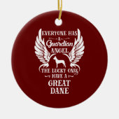 大ドーン犬の守護天使 セラミックオーナメント (正面)