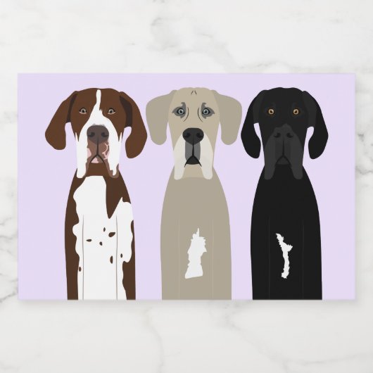 大ドーン犬 フードラベル (シングルラベル)