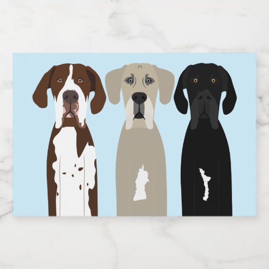 大ドーン犬 フードラベル (シングルラベル)