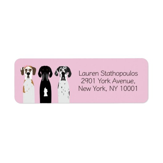 大ドーン犬 ラベル (正面)