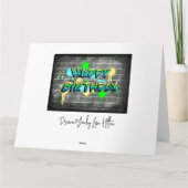 大ハッピーバースデー |グラフィティ文字カード カード (裏面)