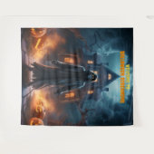 大ハロウィーングールつるの背景 タペストリー (正面(横))