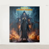 大ハロウィーングールつるの背景 タペストリー (正面)