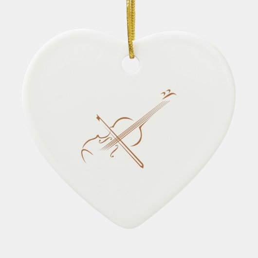 大バイオリン セラミックオーナメント (正面)