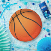 大バスケットボール ペーパープレート (パーティー)