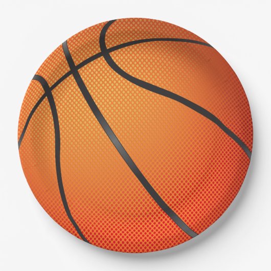 大バスケットボール ペーパープレート (正面)