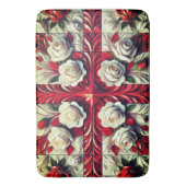 大バスマットと英語バラデザイン バスマット (正面縦)