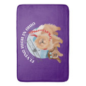 大バスマット – 2025年ロゴ付き紫 バスマット (正面縦)